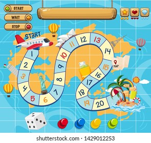 A board game template illustration