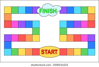 Board game template vector image fun game or activity