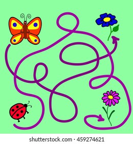 Board game for toddlers. Vector.