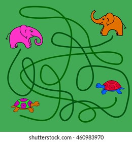 Board game for toddlers. Vector. 