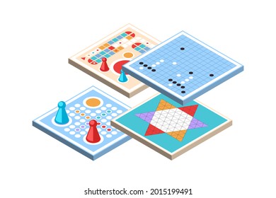 Juego de mesa. El concepto de tiempo de actividad del Torneo. Juego de juguetes de mesa. La educación jugando. Ilustración vectorial.