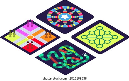 Board game. Tournament activity time concept. Table toy game. Education playing. Vector illustration.