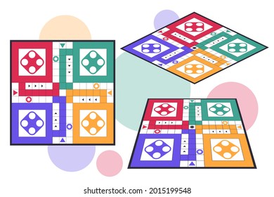 Board game. Tournament activity time concept. Table toy game. Education playing. Vector illustration.