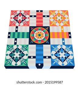 Board game. Tournament activity time concept. Table toy game. Education playing. Vector illustration.