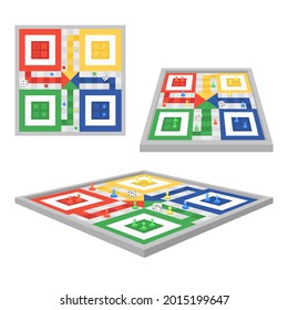 Board game. Tournament activity time concept. Table toy game. Education playing. Vector illustration.