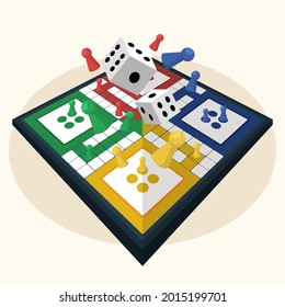 Board game. Tournament activity time concept. Table toy game. Education playing. Vector illustration.