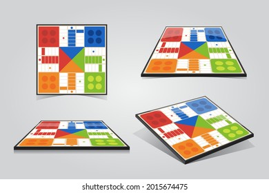 Board game. Tournament activity time concept. Table toy game. Education playing. Vector illustration.