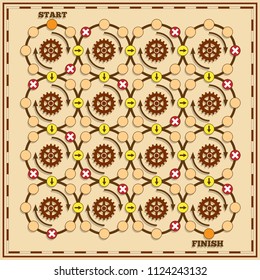 Board game. Vector design of the game application.