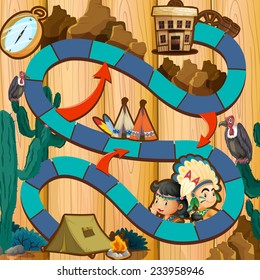 Board game with wild west theme