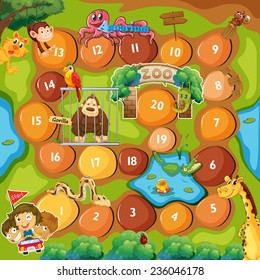 Board Game with zoo theme