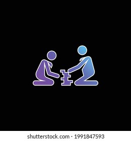 Board Games blue gradient vector icon
