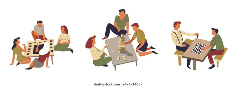Board Games with Friends vector