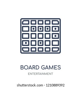 Board games icon. Board games linear symbol design from Entertainment collection.