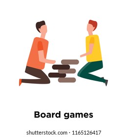 Board games icon vector isolated on white background, Board games transparent sign , human illustrations , human illustrations