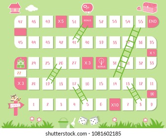 Board games, ladders game, Vector illustrations