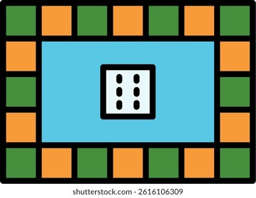 Board Games Line Filled Vector Icon Design