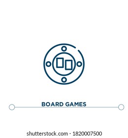 board games outline vector icon. simple element illustration. board games outline icon from editable entertainment concept. can be used for web and mobile
