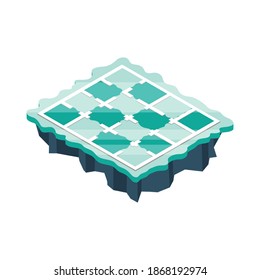 Board games with pastime symbols isometric vector illustration