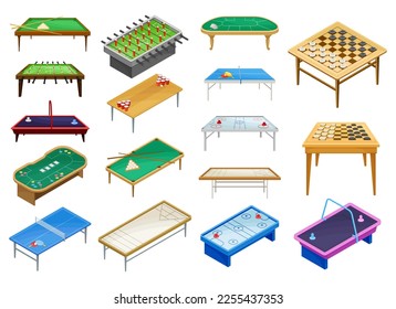 Board Games Playing Field and Tables Big Vector Set