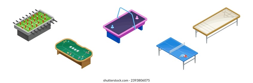 Campo de juego de mesa y juego de vectores de tablas