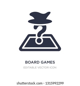 board games with roles icon on white background. Simple element illustration from Entertainment concept. board games with roles icon symbol design.