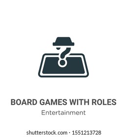 Board Games Roles Outline Vector Icon Stock Vector (Royalty Free ...