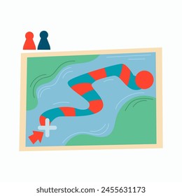 Board games. Set on a white background. Leisure concept for the whole family.
