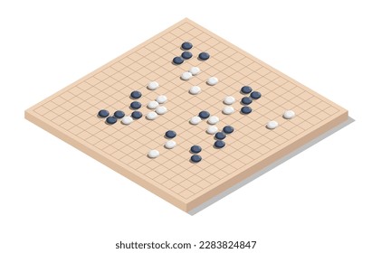 Board games with tabletop playing surface and pieces, squares and movement possibilities. Isolated objects for recreation and fun, improvement of strategic skills and thinking. Vector in flat style