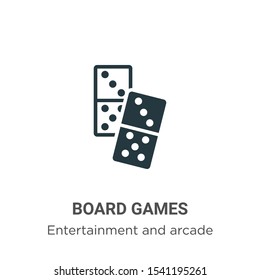Board games vector icon on white background. Flat vector board games icon symbol sign from modern entertainment and arcade collection for mobile concept and web apps design.