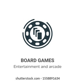 Board games vector icon on white background. Flat vector board games icon symbol sign from modern entertainment and arcade collection for mobile concept and web apps design.