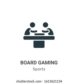 Board gaming glyph icon vector on white background. Flat vector board gaming icon symbol sign from modern sports collection for mobile concept and web apps design.