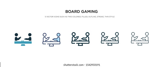 board gaming icon in different style vector illustration. two color and black board gaming vector icons designed in filled, outline, line and stroke style can be used for web, mobile, ui
