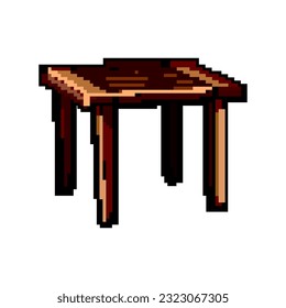 board garden outdoor table game pixel art retro vector. bit board garden outdoor table. old vintage illustration