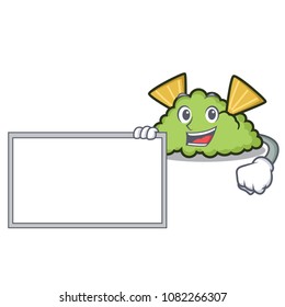 With board guacamole character cartoon style