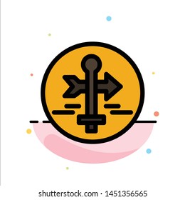 Board, Guide, Map, Map Pointer, Travel Abstract Flat Color Icon Template