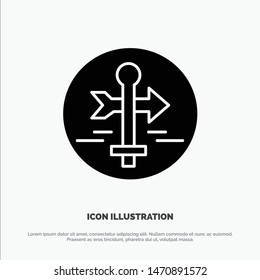 Board, Guide, Map, Map Pointer, Travel solid Glyph Icon vector. Vector Icon Template background