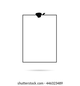 board in hand illustration on white