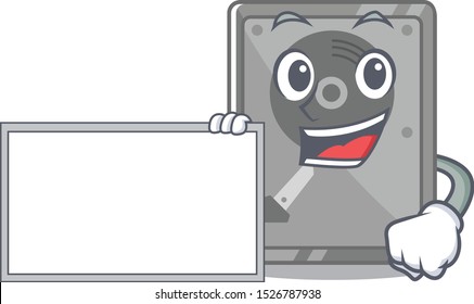 With board hard drive internal on the character
