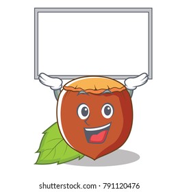 Up board hazelnut character cartoon style