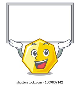 Up board heptagon in the a cartoon shape