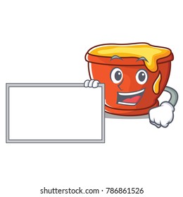 With board honey character cartoon style