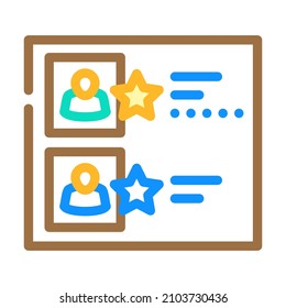 board of honor color icon vector. board of honor sign. isolated symbol illustration