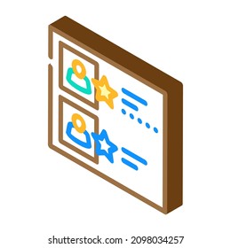 board of honor isometric icon vector. board of honor sign. isolated symbol illustration
