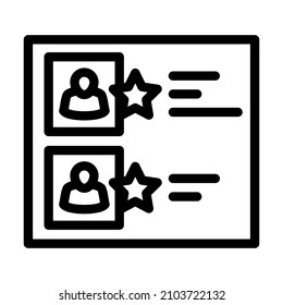 board of honor line icon vector. board of honor sign. isolated contour symbol black illustration