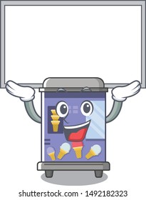 Up board ice cream vending machine cartoon formed character