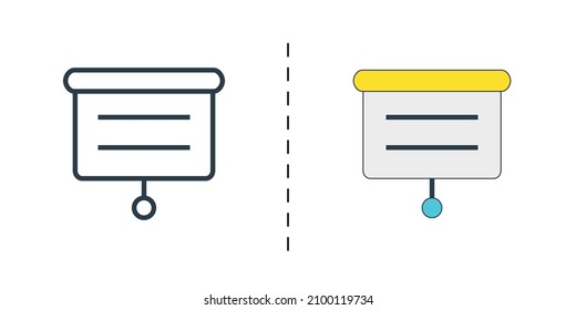 Board icon, black and color, vector icon designed in filled, outline, line and stroke style can be used for web, mobile...