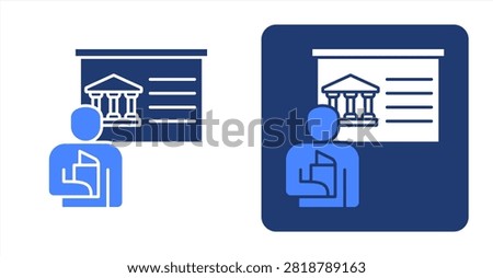 Board icon, with contrast background.