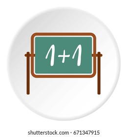 Board icon in flat circle isolated vector illustration for web