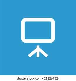 board icon, isolated, white on the blue background. Exclusive Symbols 