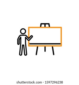 Board icon. Line and two colour design template
